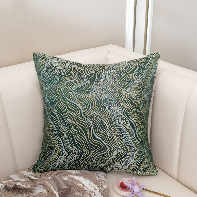 Nordic Velvet Blue Cushion Cover for Home and Garden
